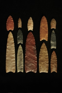 Каменные наконечкики аборигенов Северной Америки (Культура Кловис)