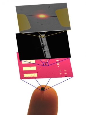 Самая маленькая в мире лампа накаливания. (рисунок: nanotechweb; Regan Group, UCLA) (кликните картинку для увеличения)