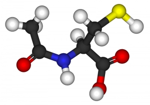 Строение молекулы ацетицистеина (кликните картинку для увеличения)