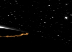Первый снимок Авроры на Сатурне в видимой части спектра. Снимок НАСА. (кликните картинку для увеличения)