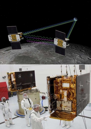 8 сентября с мыса Канаверал состоится запуск научной миссии GRAIL НАСА к Луне. Два практически идентичных аппарата займутся картографирование гравитационного поля Луны, открывая информацию о ее строении. (Изображение НАСА) (кликните картинку для увеличения)
