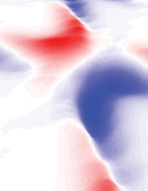 Полученная учеными визуализация электронного потока через двойные квантовые точки. (кликните картинку для увеличения)
