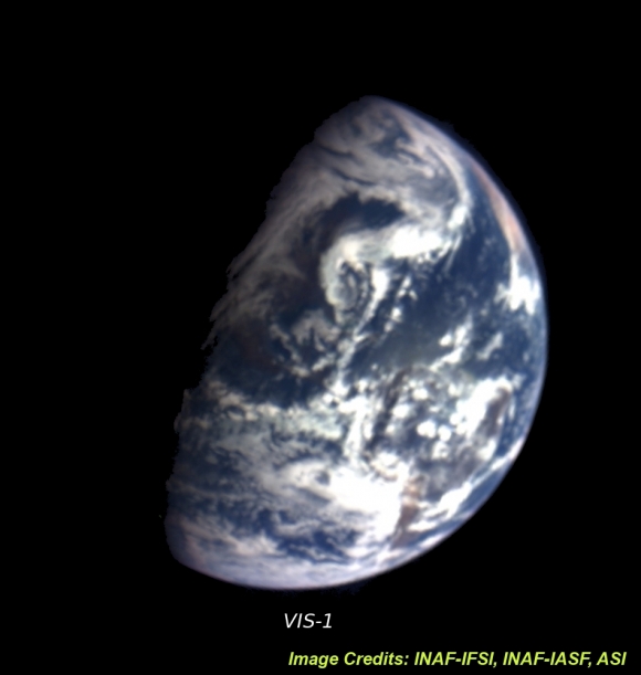 Спектральный снимок Земли с инструмента VIRTIS [VIS-1]