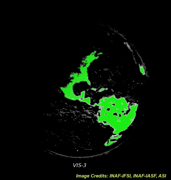 Спектральный снимок Земли с инструмента VIRTIS [VIS-3]