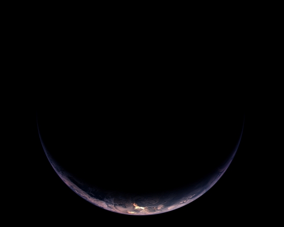 Снимок Земли с инструмента OSIRIS